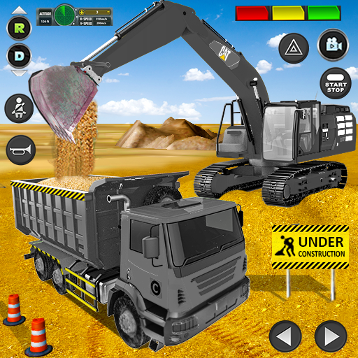 escavadora construção sim