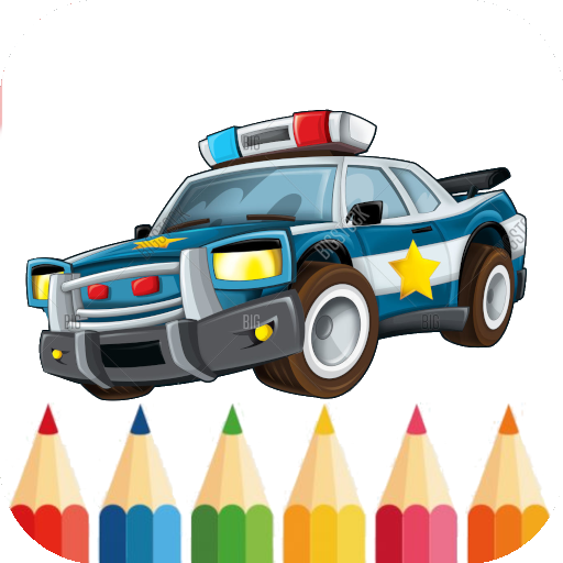 Police car coloring game