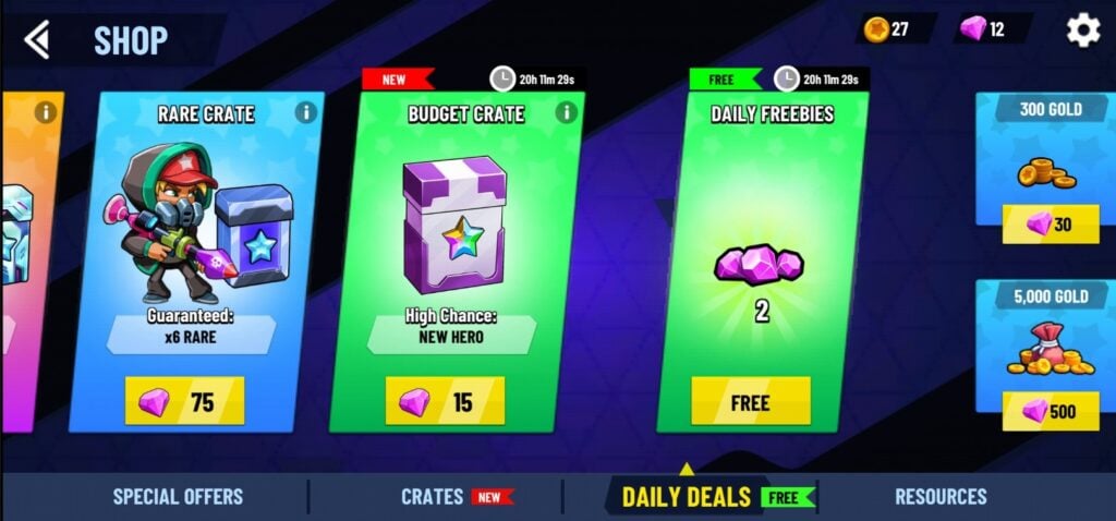 Shop in Battle Stars